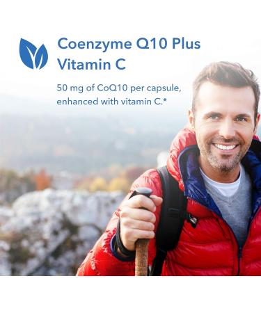 Allergy Research CoQ10 Supplement with Vitamin C - 50mg Ubiquinol for Heart Health - 75 Vegetarian Capsules - Antioxidant Boost - Buy Online on GoSupps.com