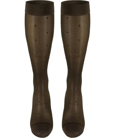 Buy Truform Sheer Compression Stockings 15-20 mmHg for Women - Knee High Dot Pattern Espresso X-Large (Pack of 2) - International Shipping Available - Buy Online on GoSupps.com