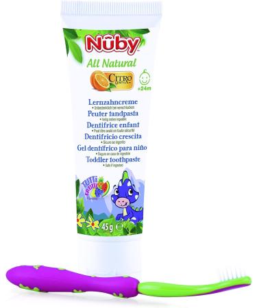 Nuby CG18045 All Natural Combo Pack Complete Toothpaste and Toothbrush - Buy Online on GoSupps.com