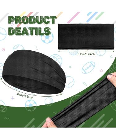 6 Pcs Kids Boys Headbands - Athletic Sweatbands for Children - Football Headband Youth Sweat Absorbing Hairband - Black/Dark Gray/Navy Blue - Buy Online on GoSupps.com