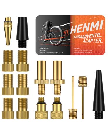 Henmi bicycle valve adapter set all bicycle adapter French valve auto -style adapter and French valve adapter with sorting box air pump ball pin and compressor valve adapter - Buy Online on GoSupps.com
