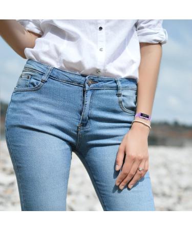 ESeekGo Kids Fitbit Ace 3/ Ace 2 Bands with Bumper Case - Clear Sport Rugged Bands for Fitbit Inspire/Luxe - Girls Boys Women - Pink Purple Green - Buy Online on GoSupps.com