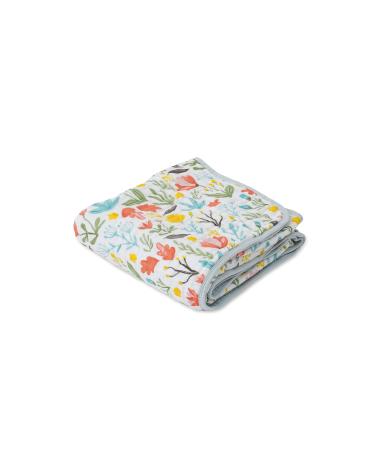 Little Unicorn Meadow Cotton Muslin Quilt Blanket | 100% Cotton | Super Soft | Babies and Toddlers | Large 47 x 47 | Machine Washable 47"x47" Meadow
