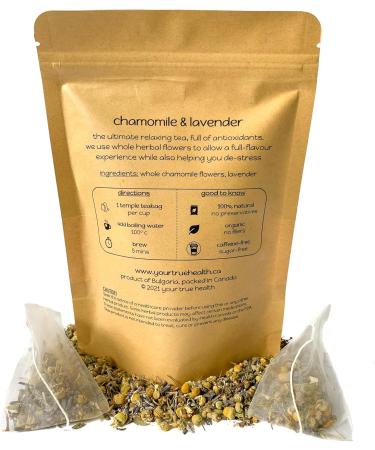 Chamomile and Lavender Tea - ORGANIC (European) Temple Tea Bags - 100% Natural Whole Flowers - Caffeine Free /// Antioxidant and de-stress - Buy Online on GoSupps.com