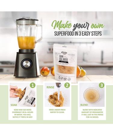 Wildcrafted Sea Moss Gel - Raw, Non-GMO, Sundried, Mineral Rich - Makes 20oz - Golden - Buy Online on GoSupps.com