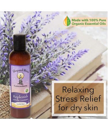 Shepard Moon REPLENISH Moisturizing Body Lotion - Natural & Organic Lavender & Calendula Oil for Dry Skin Repair - Paraben-Free Fast-Absorbing 8 oz - Buy Online on GoSupps.com