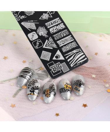 Nail Art Stamp Plates for Women & Girls | Engraved Patterns Rustproof Designs Floral Nail Stamps - Buy Online on GoSupps.com