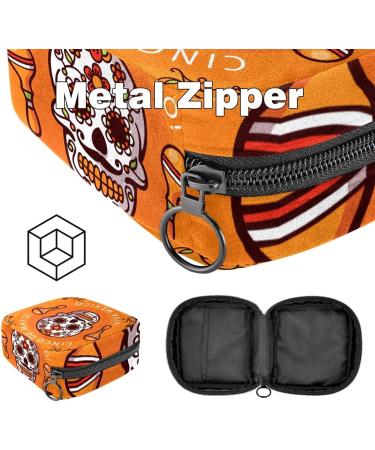 Shop Women's Cinco de Mayo Binding-Up Bags | Dead Head Orange Portable Menstrual Insert & Storage Holder for School & Office - Buy Online on GoSupps.com