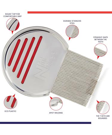 Meticulice Gotcha! Terminator Head Lice & Nit Comb - Effective Stainless Steel Solution for Eliminating Lice & Nits Internationally - Buy Online on GoSupps.com