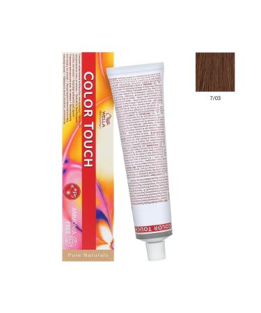 Wella Color Touch Pure Naturals 7/03 Medium Natural Gold Blonde 60ml