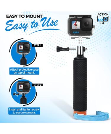 Action Pro Floating Hand Grip for GoPro Hero | Waterproof Monopod Handle for Action Cameras | Underwater Diving Stick Accessory - Buy Online on GoSupps.com