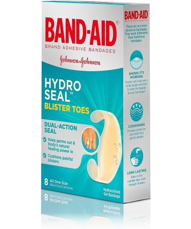 Band-Aid Hydro Seal Toe Blisters Adhesive Bandages - Waterproof Blister Pad - 8 Count (Pack of 1) - Buy Online on GoSupps.com