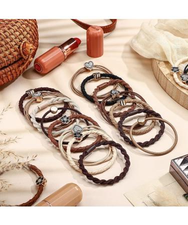 40 Pcs Boho Hair Tie Bracelet Set - Pretty Ponytail Holders & Accessories for Women, Girls - 4 Styles, Braided Elastic Hair Ties - Bulk Pack for Thick, Thin, Curly Hair - Buy Online on GoSupps.com