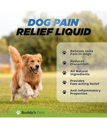 Dog Pain Relief Liquid - Natural Fast-Acting Formula for Joint Pain and Inflammation Made with Organic Ingredients Safe for All Breeds - Buy Online on GoSupps.com