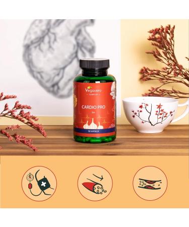 Cardio Pro Complex Vegavero | Heart Health Support with Black Garlic, Orange Hibiscus & Soybean | Lab-Tested Vegan Formula | 90 Capsules - Buy Online on GoSupps.com