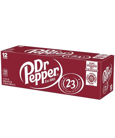 Dr Pepper Soda 12 fl oz Cans 12 Pack - Original Refreshing Beverage - Buy Online on GoSupps.com