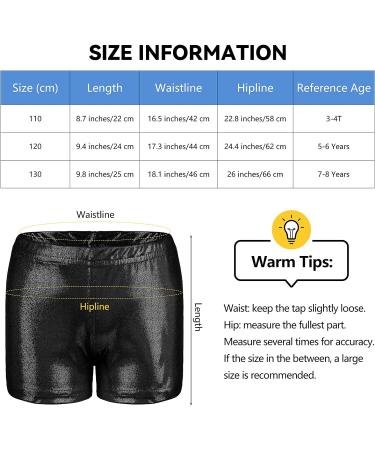 Resinta 2 Pack Girls Gymnastics Shorts | Tumbling Glitter Ballet Dance Athletic Sparkle Shorts | 5-6 Years | Hot Pink & Black - Buy Online on GoSupps.com