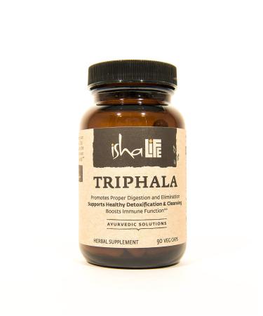 ISHA Organic Triphala Capsules - Natural Supplement 500 mg ea (90 Veg caps)