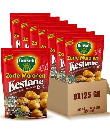 8x My Bazar Set Tender chestnuts peeled roasted ready to eat Sweet chestnuts cooked