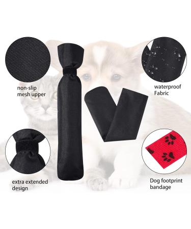 Pinenuts Dog Paw Protector Waterproof Anti-Slip Dog Shoes Protective Sock + 2 Rolls Pet Vet Wrap + 4 pcs Skid-proof Set (10cm/40cm) - Buy Online on GoSupps.com