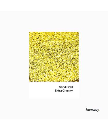 Hemway Extra-Chunky Glitter 100g - Cosmetic Safe 1mm Gold Glitter for Crafts & Art Projects - Buy Online on GoSupps.com
