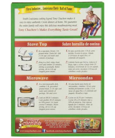 Tony Chachere's Dirty Rice Mix 8oz - Pack of 12 | Authentic Cajun Blend - Buy Online on GoSupps.com