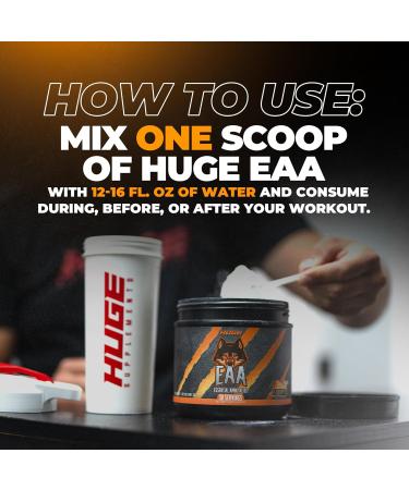 Huge EAA Supplement Highest Dosed Essential Amino Acid Powder 12.8g EAAs & 8g BCAAs Per Serving Muscle Growth Recovery & Performance (Peach Mango) - Buy Online on GoSupps.com