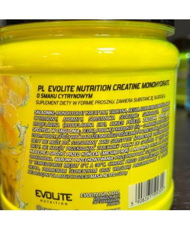 Evolite Nutrition Creatine Monohydrate 500g - Flavored Creatine Powder for Pre Workout Boost - Lemon Taurine - Best Creatine Supplement - Buy Online on GoSupps.com