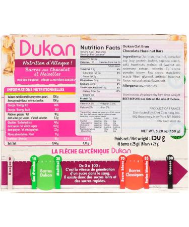 Dukan Chocolate and Hazelnut Bars 6 Bars - Buy Online on GoSupps.com