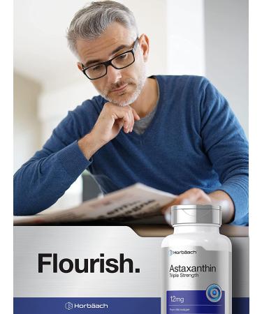 Astaxanthin 12mg Softgels Triple Strength Formula | 120 Capsules | Non-GMO & Gluten Free - Buy Online on GoSupps.com