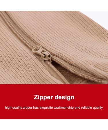 Keenso Compression Stockings for Men & Women | Zippered Midi Socks | Open Toe Firm Support for Varicose Veins - Buy Online on GoSupps.com