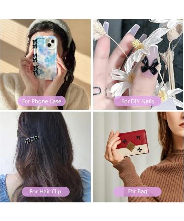 Bow Nail Charms 200PCS Black and White l Nail Bow Resin Bow Gems for Nails Cute Nail Gems for Nails and DIY Crafts Bow Charms for Nails Bow Nail Stickers Bows Nail Charm Black and White Black+white - Buy Online on GoSupps.com