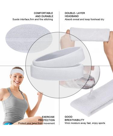 3 Pack Sports Headbands for Men & Women | Non-Slip Elastic Moisture-Wicking Cotton Athletic Hair Bands - Perfect for All Sports - Buy Online on GoSupps.com