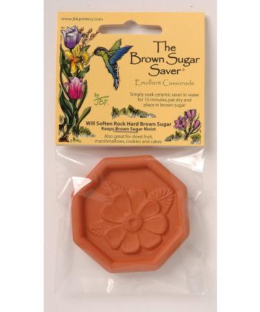 JBK Pottery Terra Cotta Brown Sugar Saver - Daisy Flower Design - Buy Online on GoSupps.com