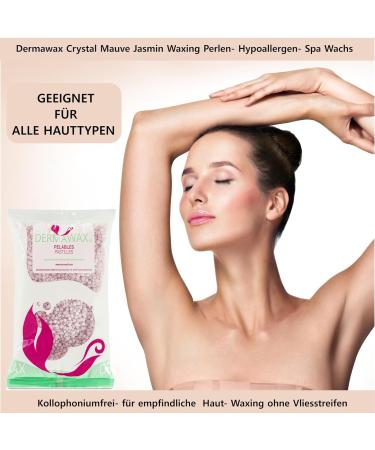Dermawax Crystal Jasmin Wax - Hypoallergenic Heisswachs Waxing Pearls for Brazilian Hair Removal | 800g No Colophonium No Strips - Buy Online on GoSupps.com