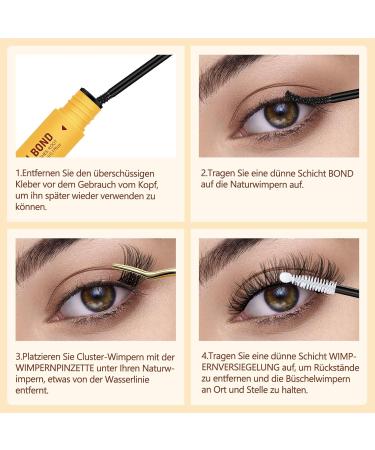 QUEWEL Eyelash Cluster - Mixed Length Natural Look DIY Extensions | Reusable & Permanent Thin Band - Perfect for Home Use (FD01) - Buy Online on GoSupps.com