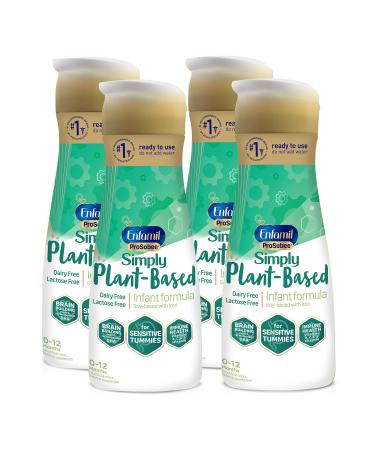 Plant based Lactose-free Baby Formula,Ready-to-Feed Bottles, Enfamil ProSobee for Sensitive Tummies, Soy-based, Plant Sourced Protein, Lactose-free, Milk free ,32 Fl Oz (Pack of 4) - Buy Online on GoSupps.com