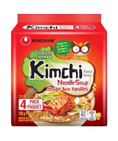 Nongshim NS02310 Kimchi Ramyun 4-Pack Case 2.88-Kilogram