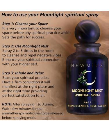 Clearing Sage Smudge Spray Mist Spiritual Aromatherapy for Stress Relief Success Prosperity Frankincense Rose Natural Essential Oils Destress Gift - Buy Online on GoSupps.com