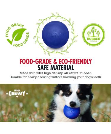 Tuff Pup Superchewy Tough Ball Toys for Dogs | Durable Natural Rubber | Best for Large Breeds | Ultra-Durable 2-Inch & 5-CM Options - Buy Online on GoSupps.com