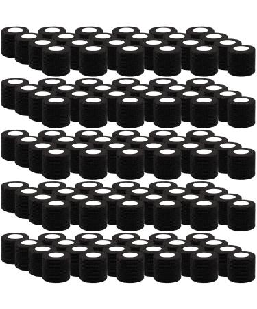 BQTQ 120 Rolls Self Adhesive Bandage Wrap 2 Inch Black Self Adherent Wrap Tape Sticky Bandage Athletic Wrap Self Adhesive Wrap for Sports Vet Wrist Ankle Sprains(Black) Black 2 Inch