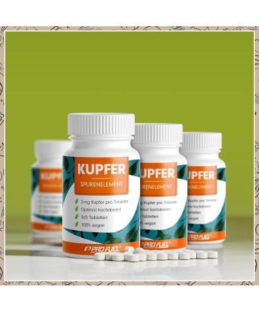 High-Quality Copper Tablets 2x365 - 2 mg Vegan Copper Bisglycinate Lab-Tested & Additive-Free Annual Supply - Buy Online on GoSupps.com