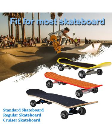 SPORTYOUTH 52mm Skateboard Wheels & Bearings Spacers Set - 95A Hard Street Wheels for Tricks & Cruising - Pack of 4 Black - Buy Online on GoSupps.com