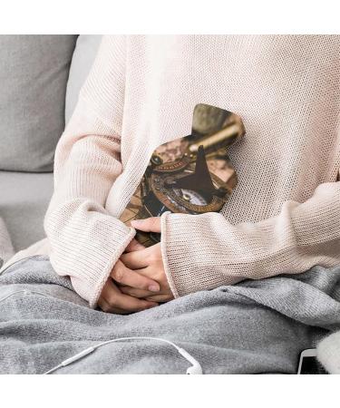 Retro Compass Hot Water Bottle with Plush Cover - Ideal Bed Warmer for Adults & Kids | 26.5x15.3cm | International Shipping - Buy Online on GoSupps.com