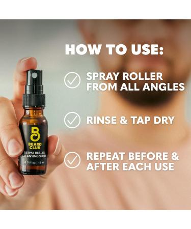 Buy The Beard Club Beard Roller Set - 0.3mm Titanium Needles Cleansing Spray & Replacement Heads - International Shipping Available - Buy Online on GoSupps.com