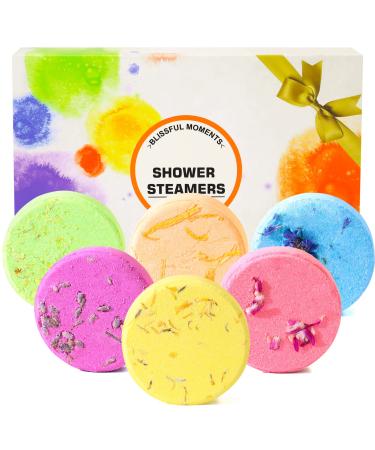 OKGL Shower Steamers Aromatherapy - 6 Pcs Shower Tablets for Stress Relief Perfect for Teacher Appreciation Birthdays and Relaxing Experience Bright 6 Pack