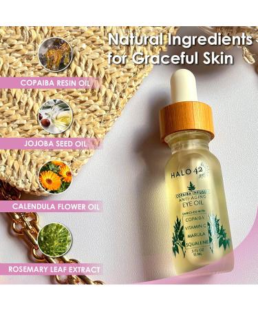 Anti-Aging Copaiba Eye Oil - Reduce Wrinkles Puffiness & Dark Circles | Natural Hydrating Formula 15ml - Buy Online on GoSupps.com