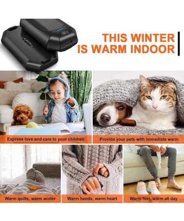 2 Pack Hand Warmers Rechargeable, Electric Hand Warmer Reusable,USB Handwarmers,Outdoor/Indoor/Golf/Camping/Hunting/Pain Relief/Watch Football/Baseball/Warm Gifts for Men Women Kid Birthday Christmas 1-BLACK - Buy Online on GoSupps.com