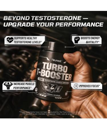 NEUNEST Turbo Testosterone Booster for Men 13-in-1 Testosterone Supplement for Energy Stamina & Muscle Complex with Tongkat Ali KSM-66 Ashwagandha Maca Male Enhancing Supplement 120 Capsules - Buy Online on GoSupps.com