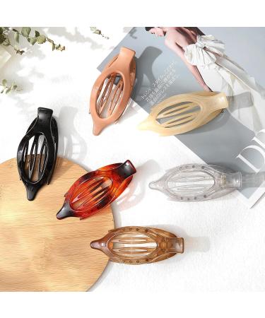 French Concord Hair Clips Claw - Set of 6 Large Transparent/Solid Color Hair Clips for Strong Hold - Ideal for Women and Girls with Thick or Thin Hair - Buy Online on GoSupps.com